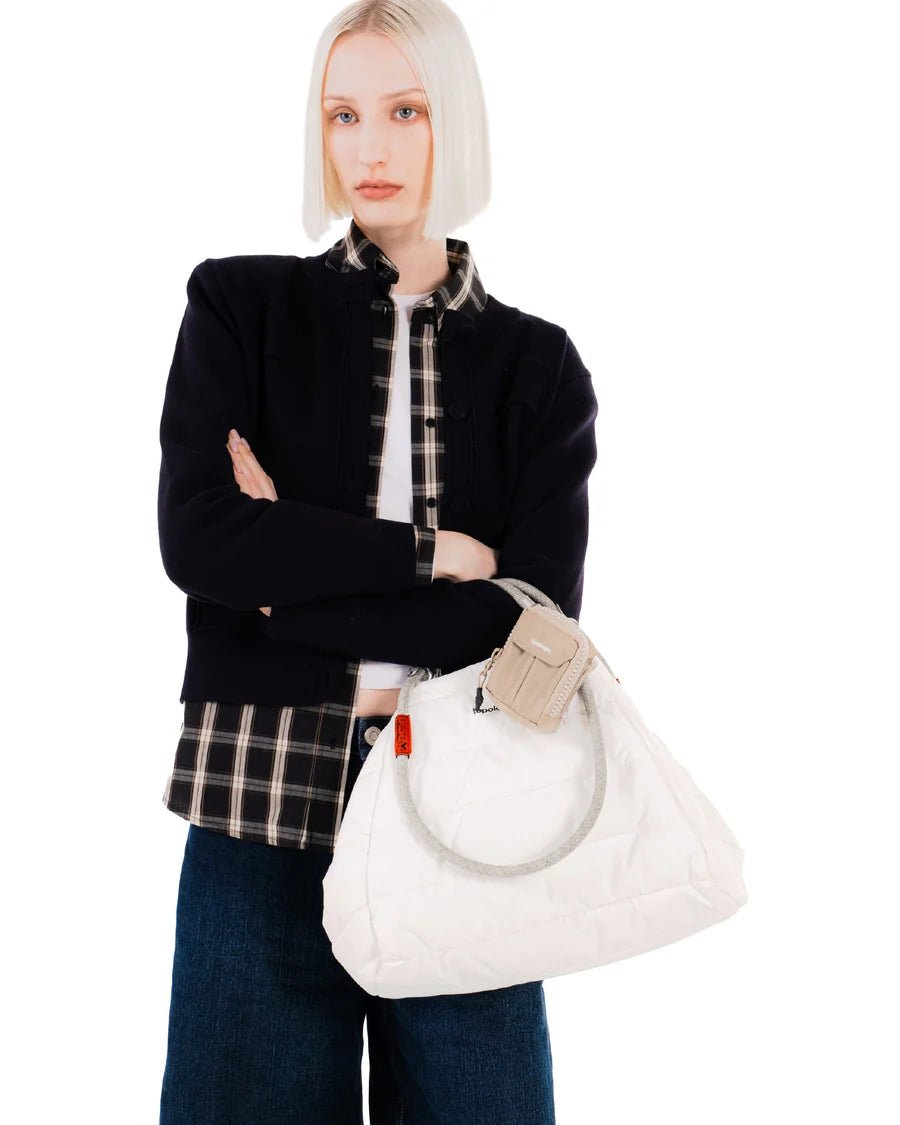 Topologie Wares Bags Marche Tote Medium Marshmallow Puffer - @dv