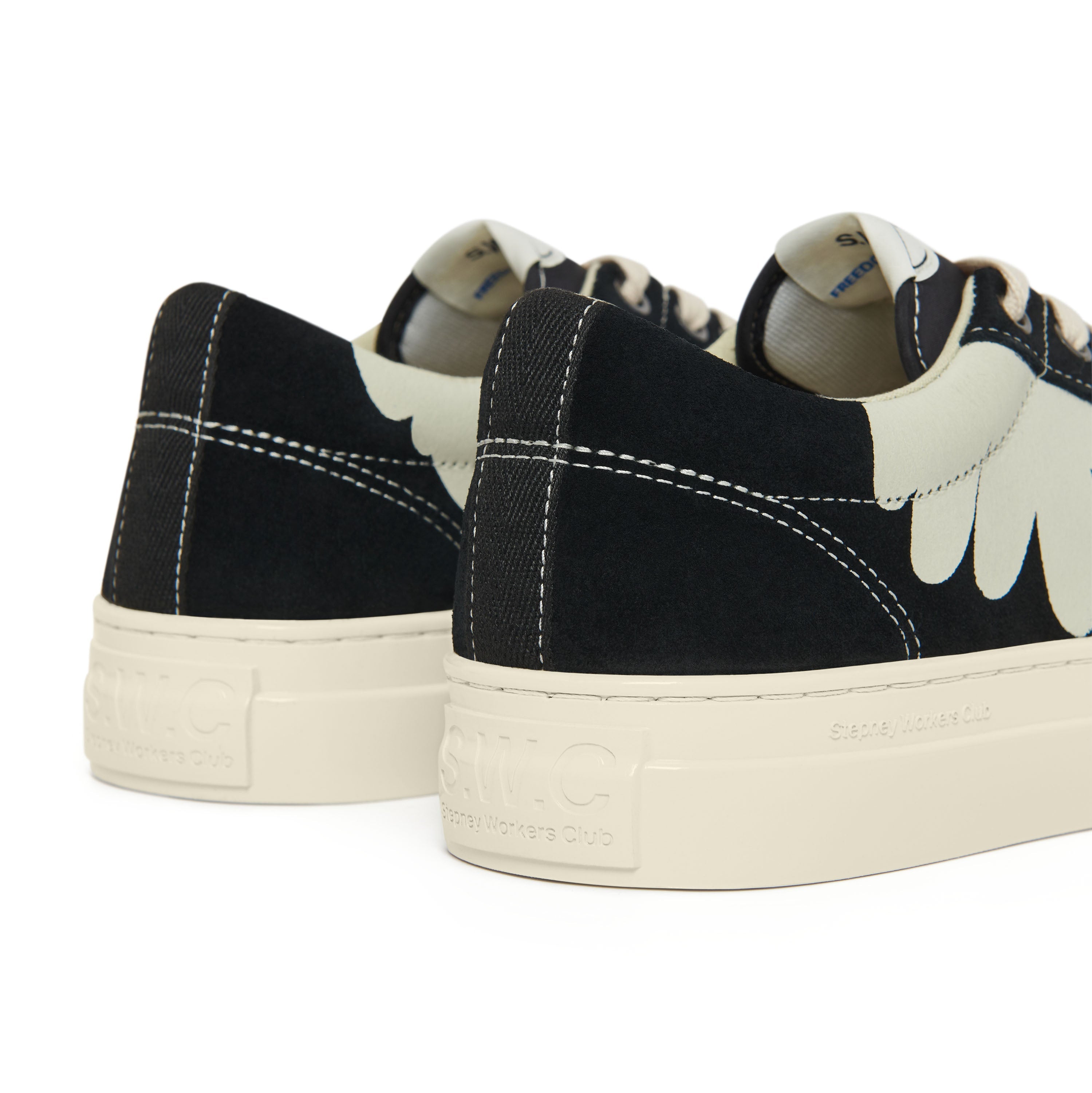 Stepney Workers Club Dellow Cup Shroom Hands Suede, Black/White - @dv