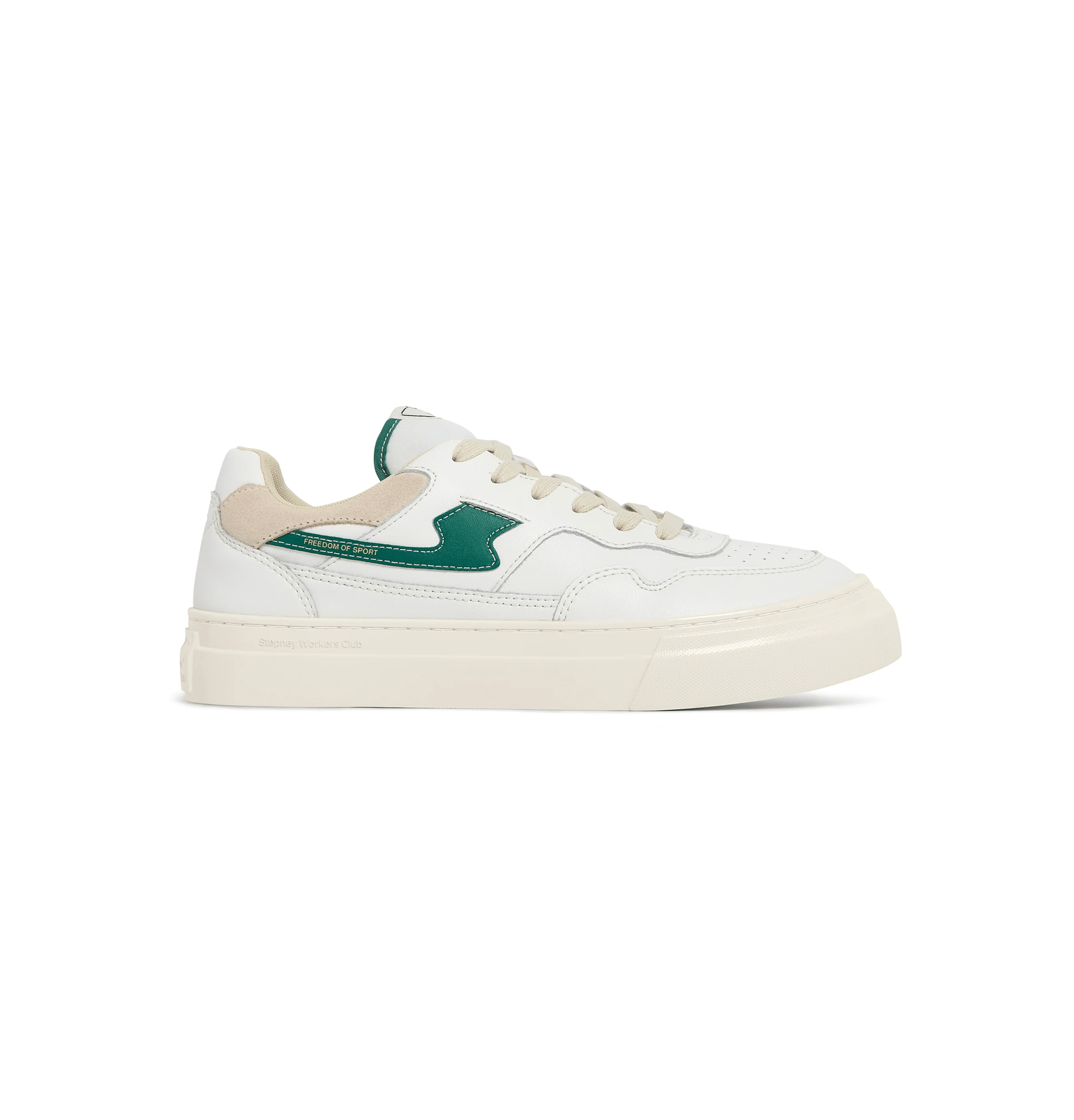 Stepney Workers Club Pearl S - Strike Leather White / Green - @dv