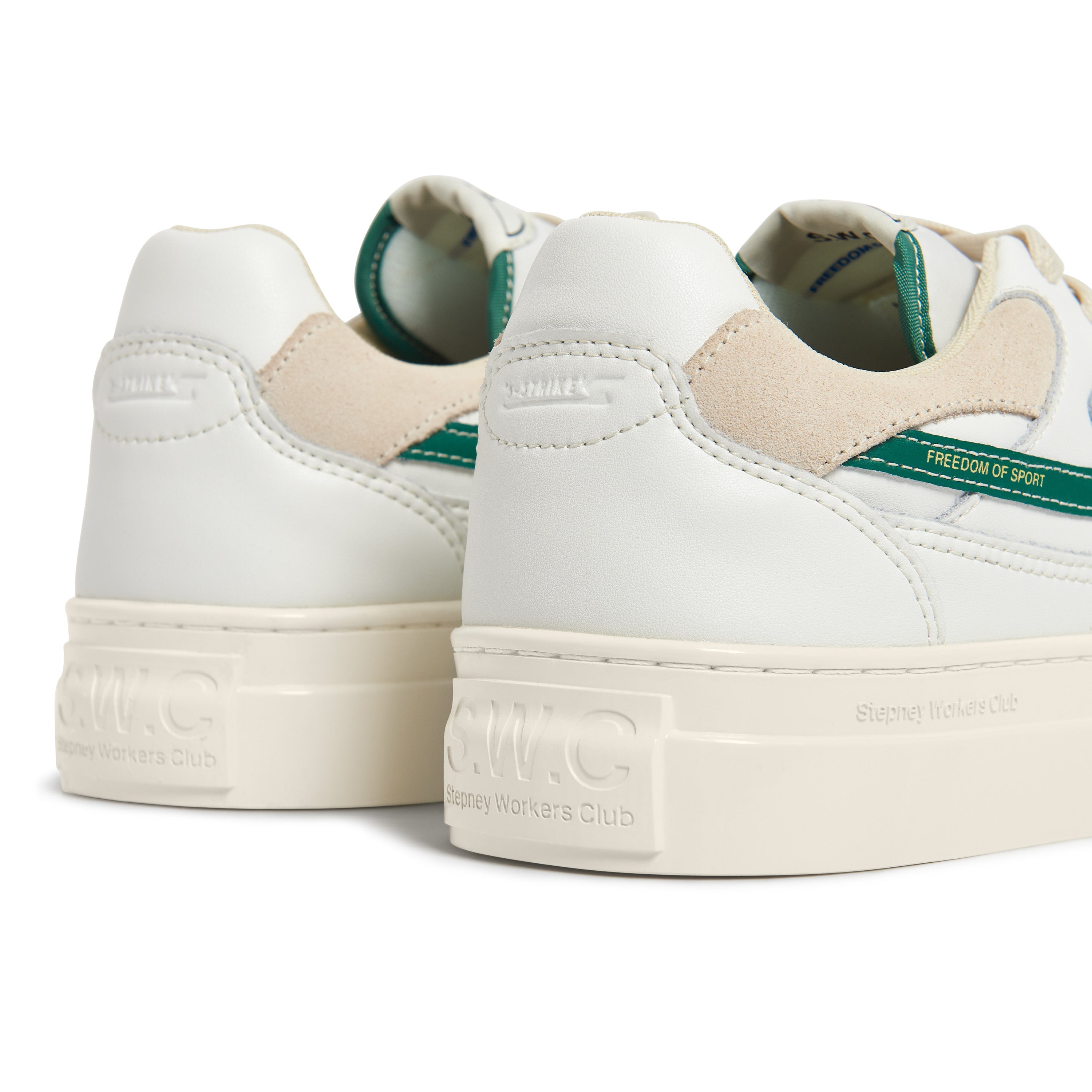 Stepney Workers Club Pearl S - Strike Leather White / Green - @dv