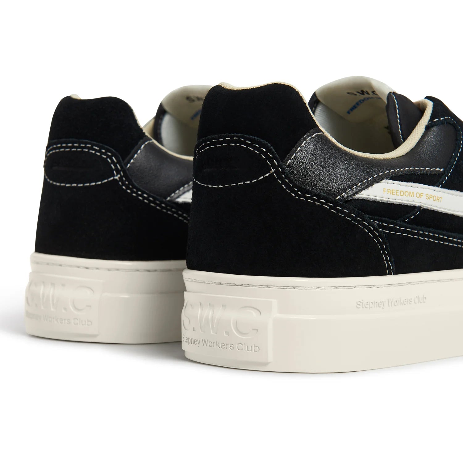 Stepney Workers Club Pearl S - Strike Suede Black/White - @dv