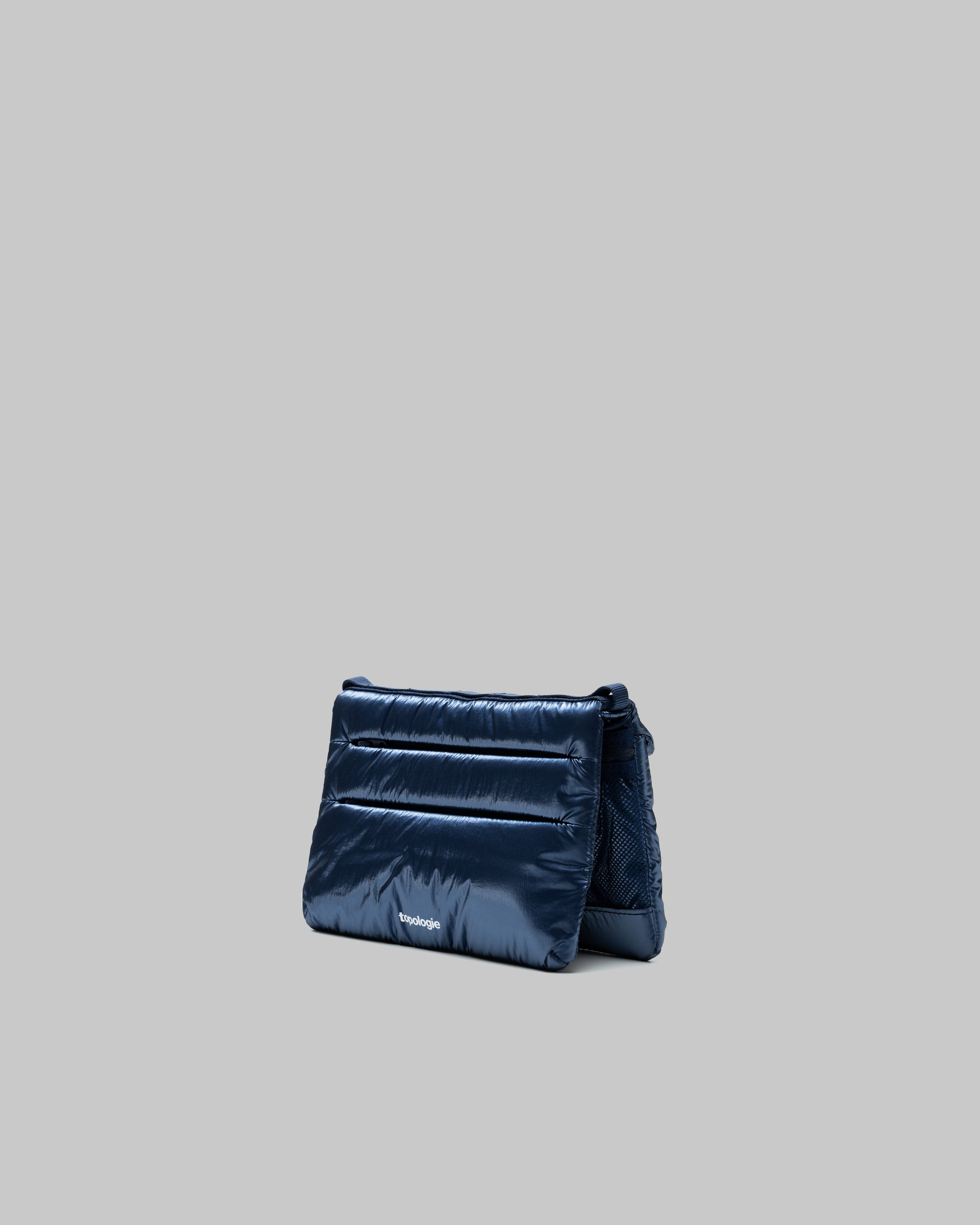 Topologie Wares Bags Flat Sacoche Small Marine Blue Metallic Puffer - @dv