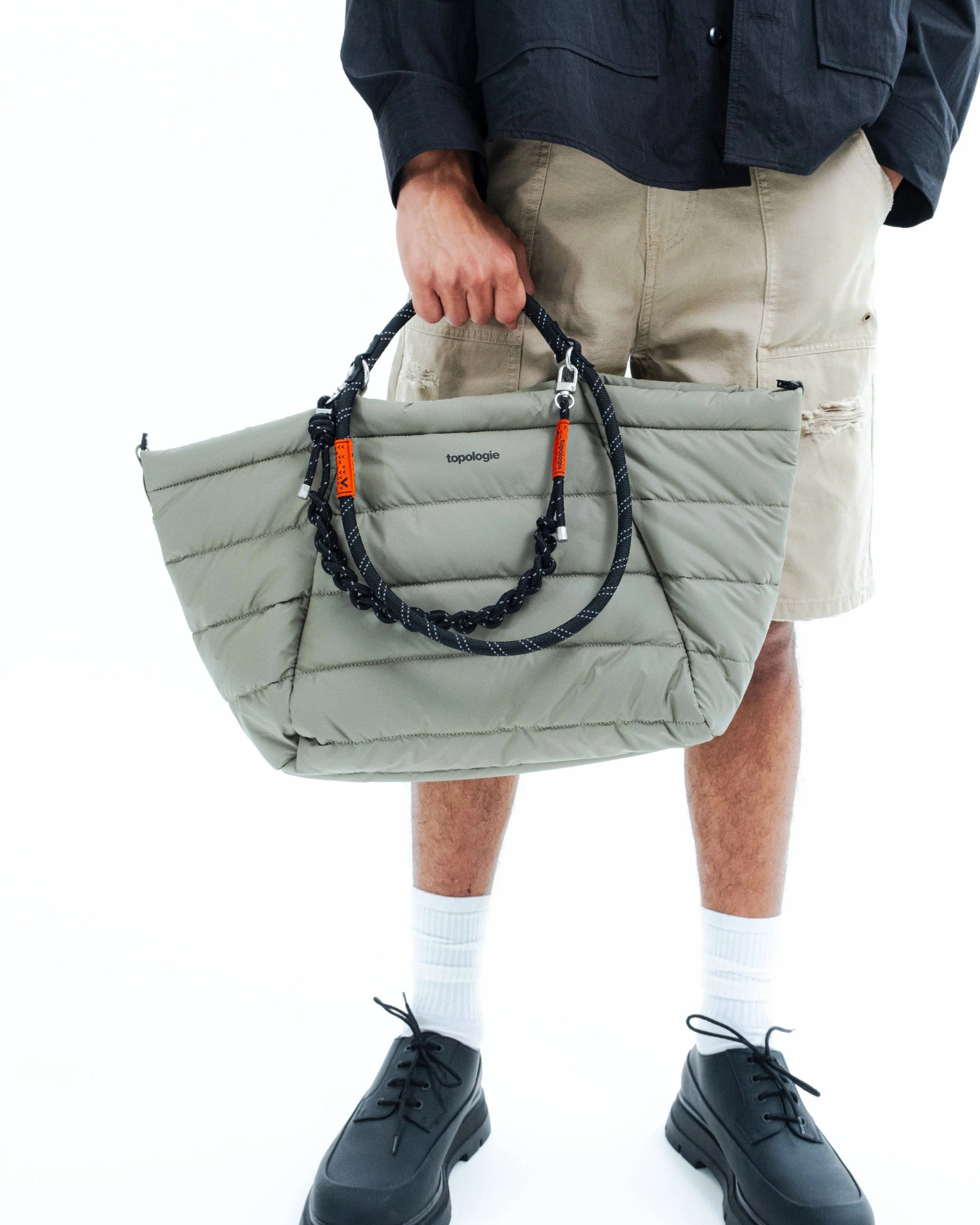 Topologie Wares Bags Marche Tote Medium Moss Puffer - @dv