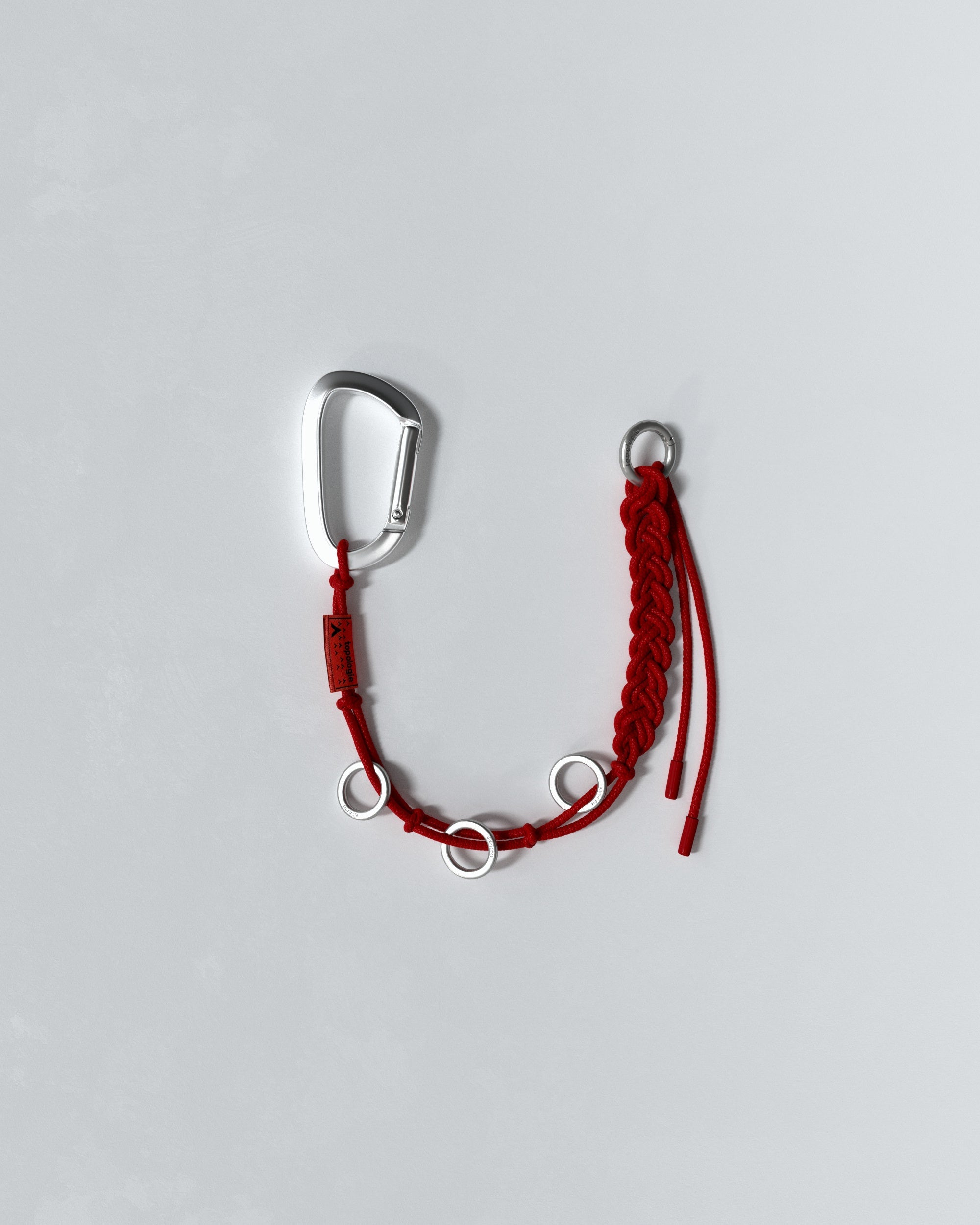 Topologie Wares Braided Keychain Red - @dv