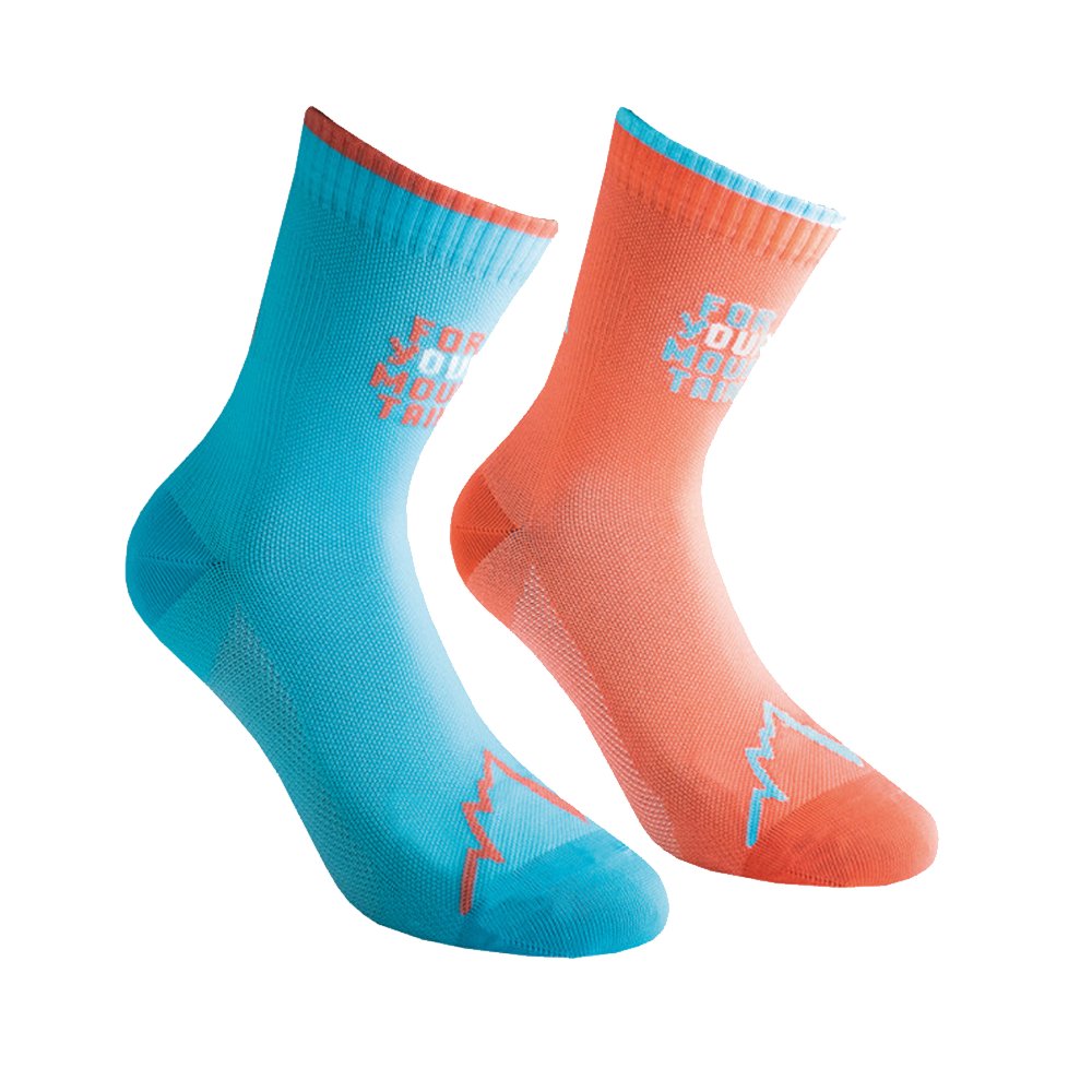 La Sportiva Socks For Your Mountain Hibiscus/Malibu Blue - advstore